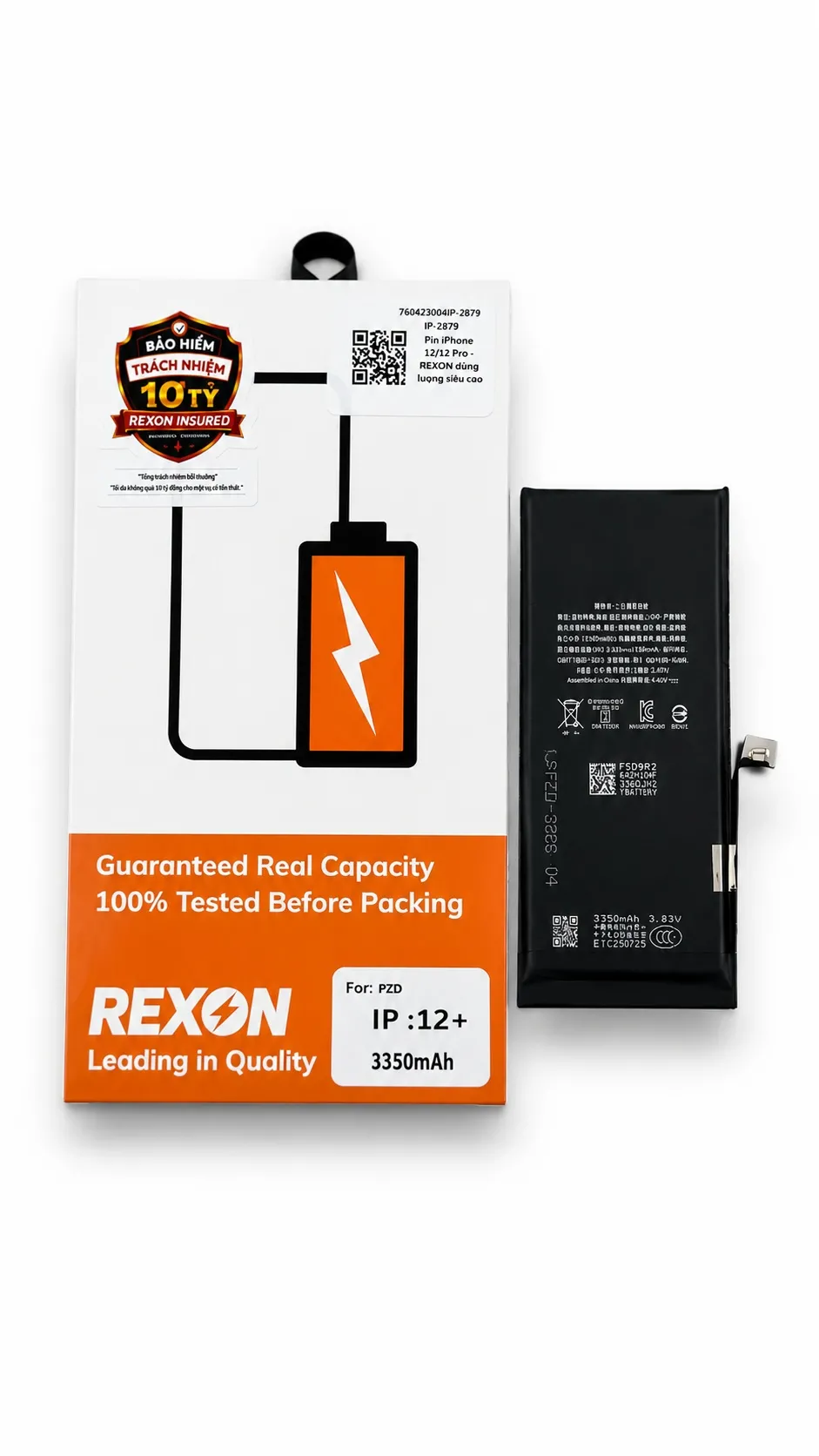 Pin iPhone 12 dung lượng siêu cao - REXON  (Chạy chuẩn đoán)