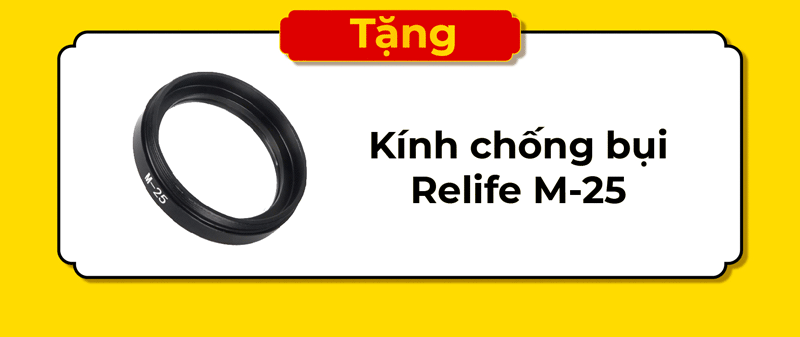 Tặng Kính chống bụi Relife M-25