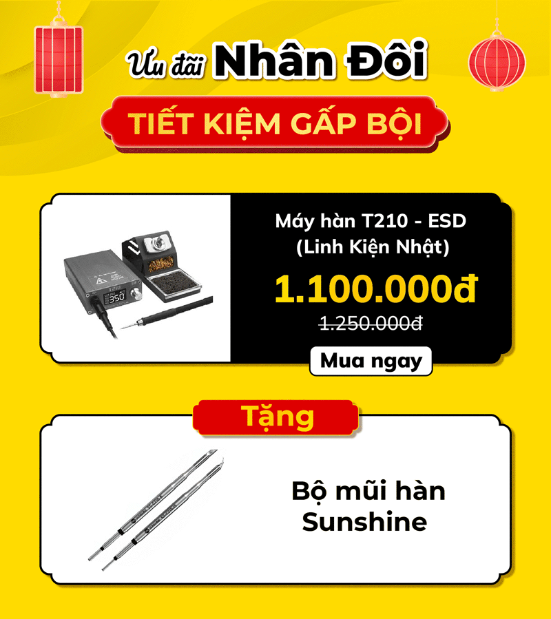 Máy hàn T210 - ESD ( Linh Kiện Nhật)