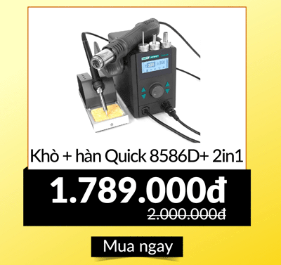 Máy khò + hàn Quick 8586D+ 2in1
