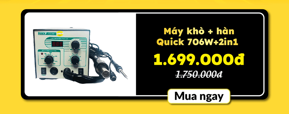 Máy khò + hàn Quick 706W+ 2in1