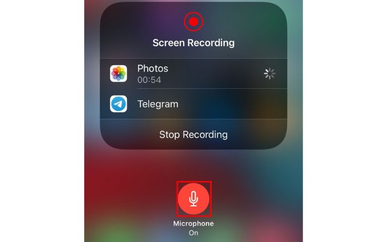cách ghi màn hình iphone có tiếng