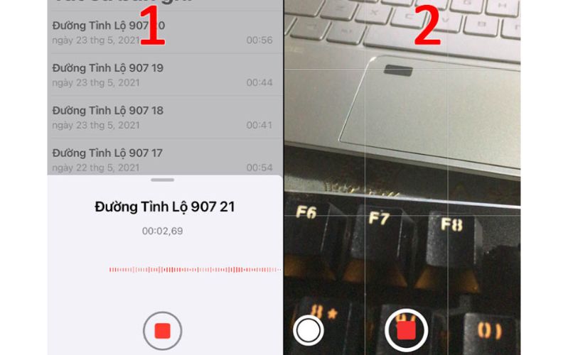 cách ghi màn hình iphone có tiếng bằng cách kiểm tra micro