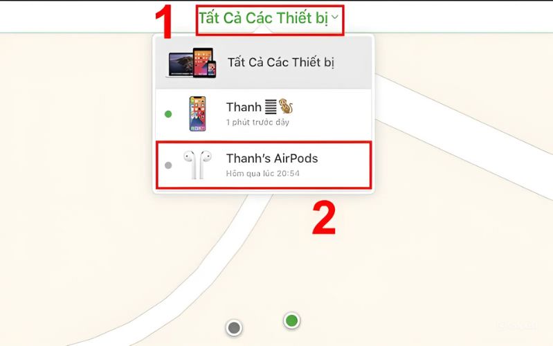 cách tìm tai nghe AirPods bị mất