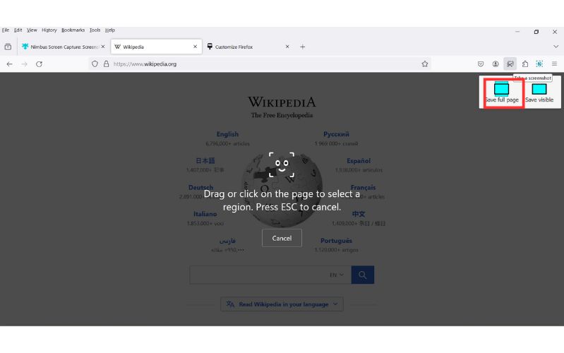 Cách chụp màn hình toàn trang web trên Chrome và Firefox