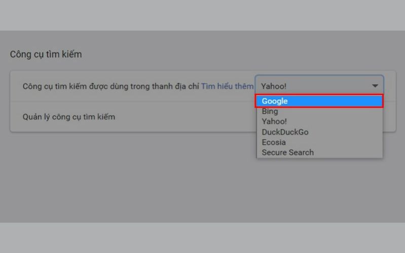 cách gỡ bỏ Yahoo Search trên Google Chrome