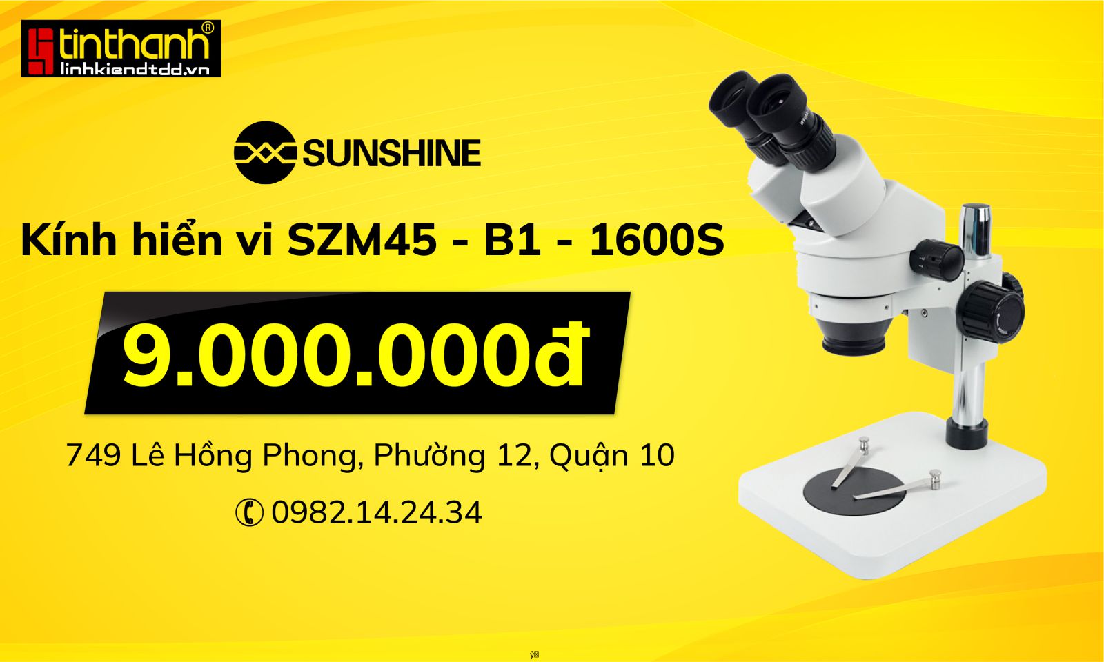 Kính hiển vi sửa điện thoại Sunshine SZM45T-B1-1600s Kính hiển vi sửa điện thoại Sunshine SZM45T-B1-1600s