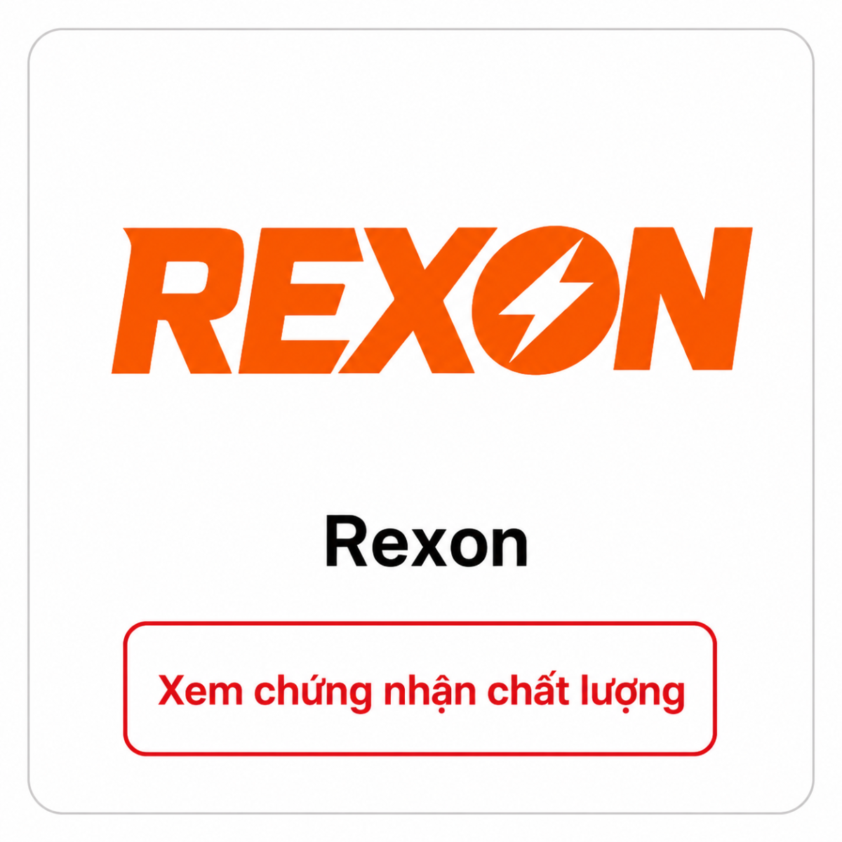 Chứng nhận chất lượng REXON